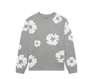 Denim Tears Long Sleeve Cotton Wreath Tee Grey (FW24)