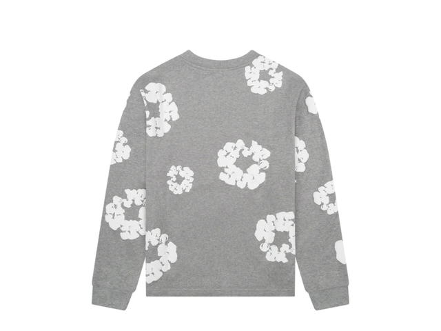 Denim Tears Denim Tears Long Sleeve Cotton Wreath Tee Grey (FW24) - view 2