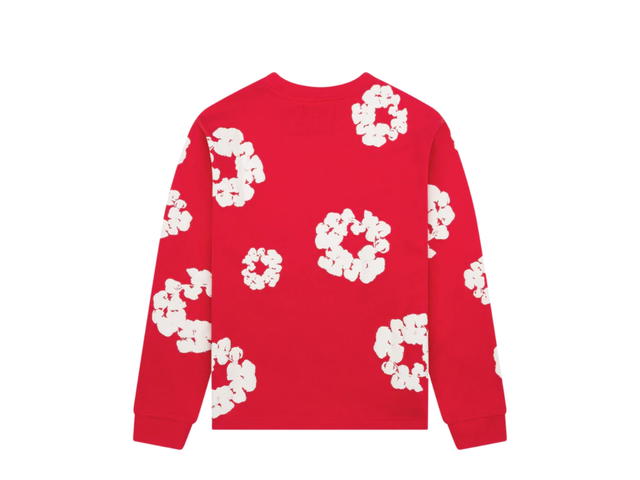 Denim Tears Denim Tears Long Sleeve Cotton Wreath Tee Red (FW24) - view 2