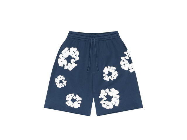 Denim Tears Denim Tears The Cotton Wreath Shorts Navy - view 1