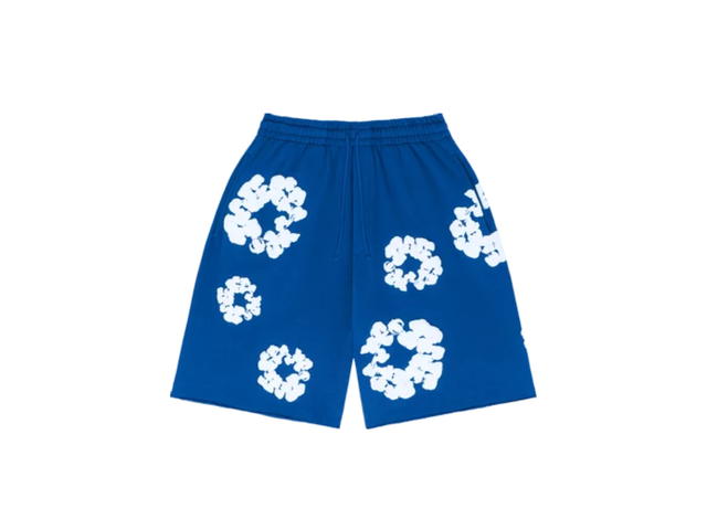 Denim Tears Denim Tears The Cotton Wreath Shorts Royal Blue - view 1