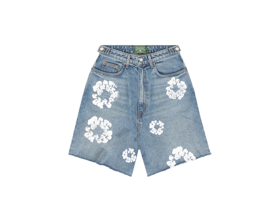 Denim Tears Denim Tears The Cotton Wreath Jean Short Light Wash