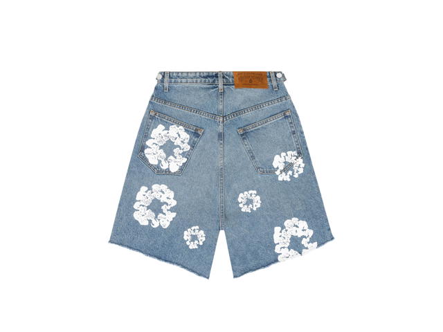 Denim Tears Denim Tears The Cotton Wreath Jean Short Light Wash - view 2