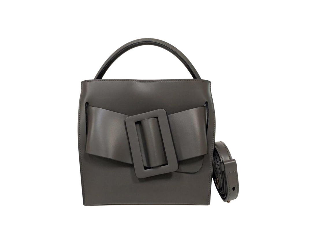 Boyy Boyy Devon 21 Vintage In Palmellato Calfskin Leather With Metal Buckle Grey