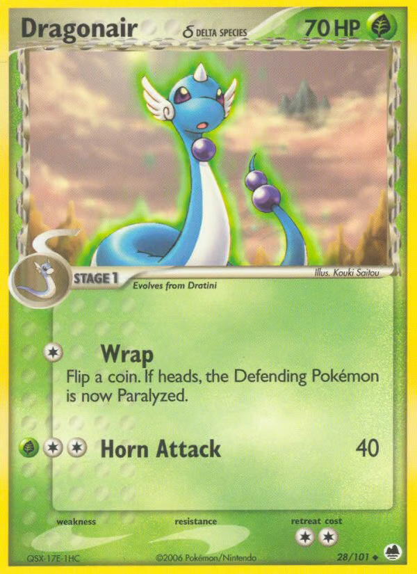 Pokemon Pokemon Dragonair δ U [DF 28/101] EX "Dragon Frontiers" [ReverseHolo] (EN)