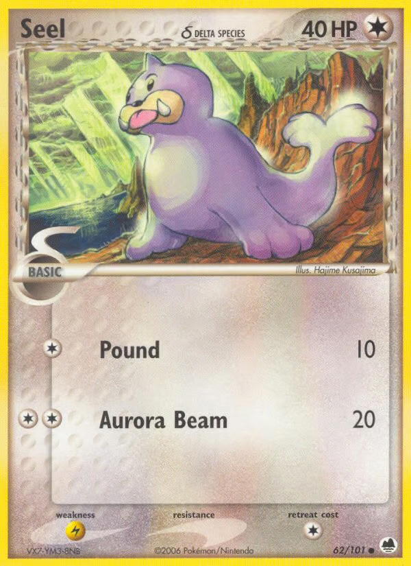 Pokemon Pokemon Seel δ C [DF 62/101] EX "Dragon Frontiers" [ReverseHolo] (EN)