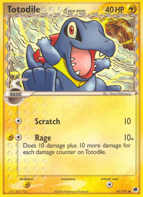 Pokemon Pokemon Totodile δ C [DF 67/101] EX "Dragon Frontiers" (EN)