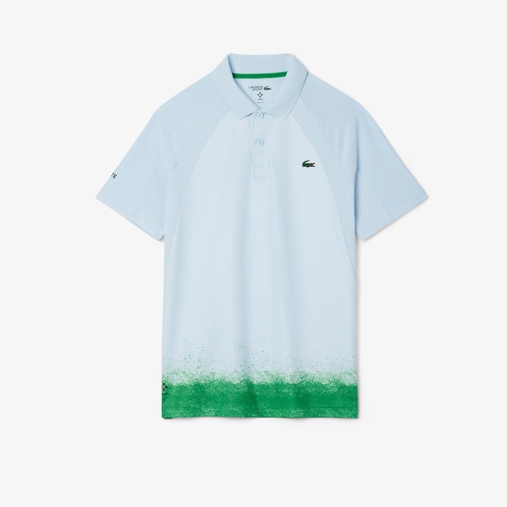 Lacoste Lacoste Tennis x Daniil Medvedev Polo Shirt Sky Blue Green