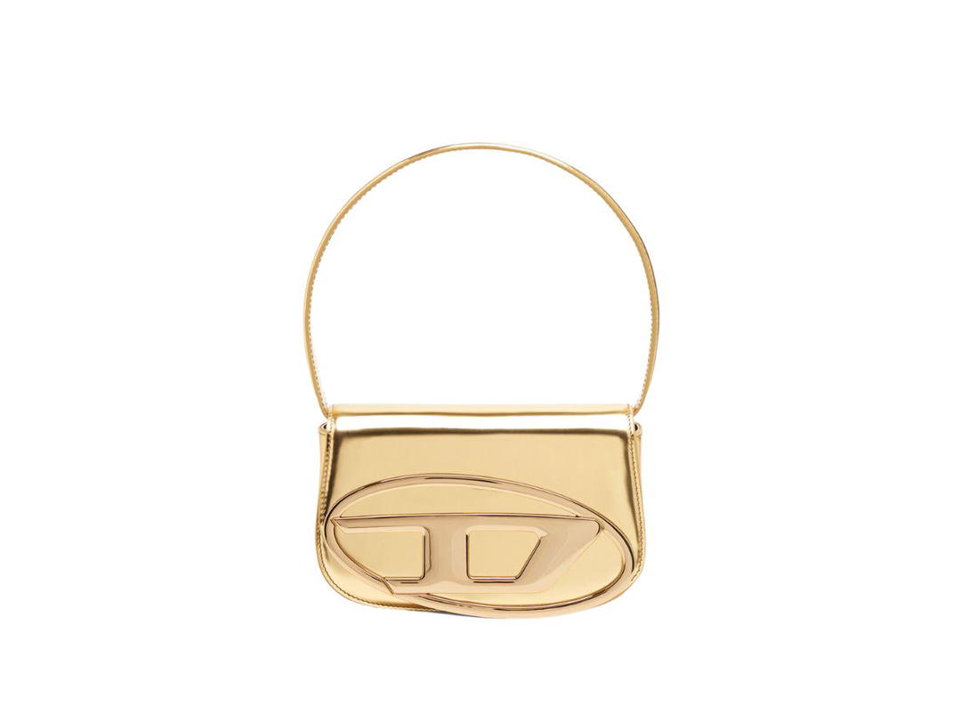 Diesel Diesel 1DR Shoulder Bag In Mirrored Leather Gold