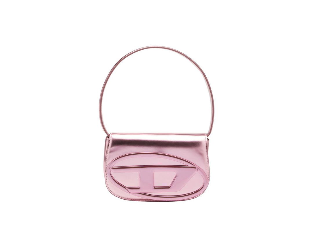 Diesel Diesel 1DR Shoulder Bag In Mirrored Leather Pink
