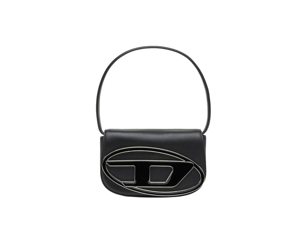 Diesel Diesel 1DR Shoulder Bag In Nappa Leather Black