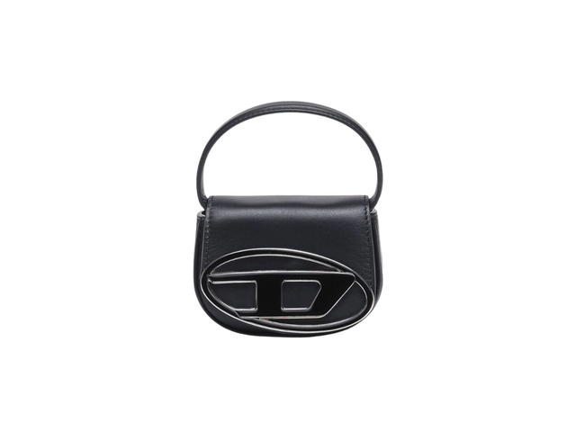 Diesel Diesel 1DR XS Mini Bag With D Logo Plaque In Nappa Leather Black - view 1