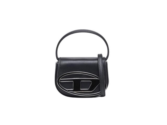 Diesel Diesel 1DR XS Mini Bag With D Logo Plaque In Nappa Leather Black - view 2