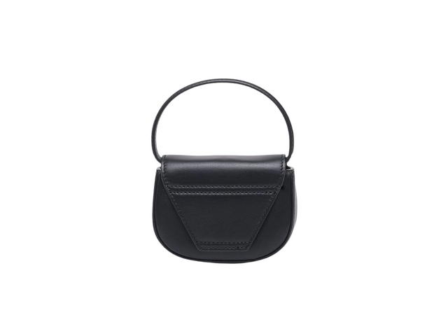 Diesel Diesel 1DR XS Mini Bag With D Logo Plaque In Nappa Leather Black - view 3