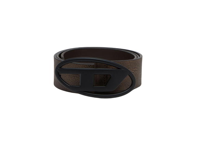 Diesel Diesel B-1DR Rev Reversible Leather Belt With D Logo Buckle Black - view 1