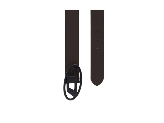 Diesel Diesel B-1DR Rev Reversible Leather Belt With D Logo Buckle Black - view 2