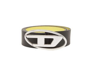 Buy Diesel B-1DR Rev Reversible Leather Belt With D Logo Buckle Black-Yellow at Sasom – Authentic and Ready to Ship