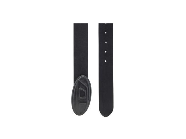 Diesel Diesel B-1DR Scratch Leather Belt With Leather D Buckle Black - view 2