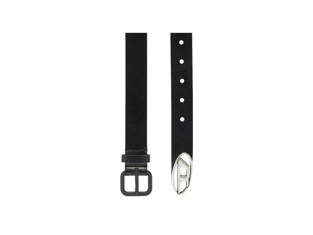 Diesel Diesel B-Inlay Leather Belt With Oval D Logo Black - view 2