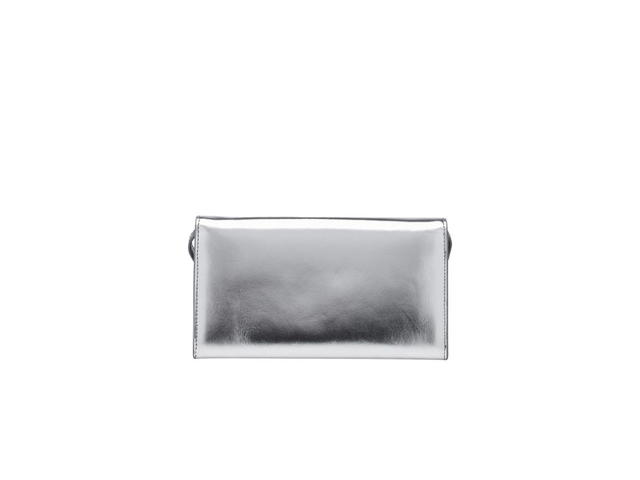Diesel Diesel Cygnus Wallet Purse With Logo Plaque In Mirrored Leather Silver - view 2