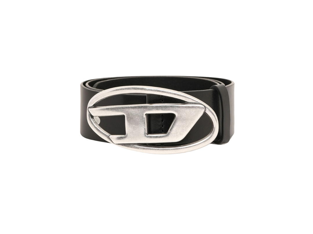 Diesel Diesel Logo-Lettering Leather Belt Black