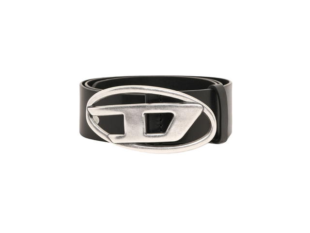 Diesel Diesel Logo-Lettering Leather Belt Black - view 1