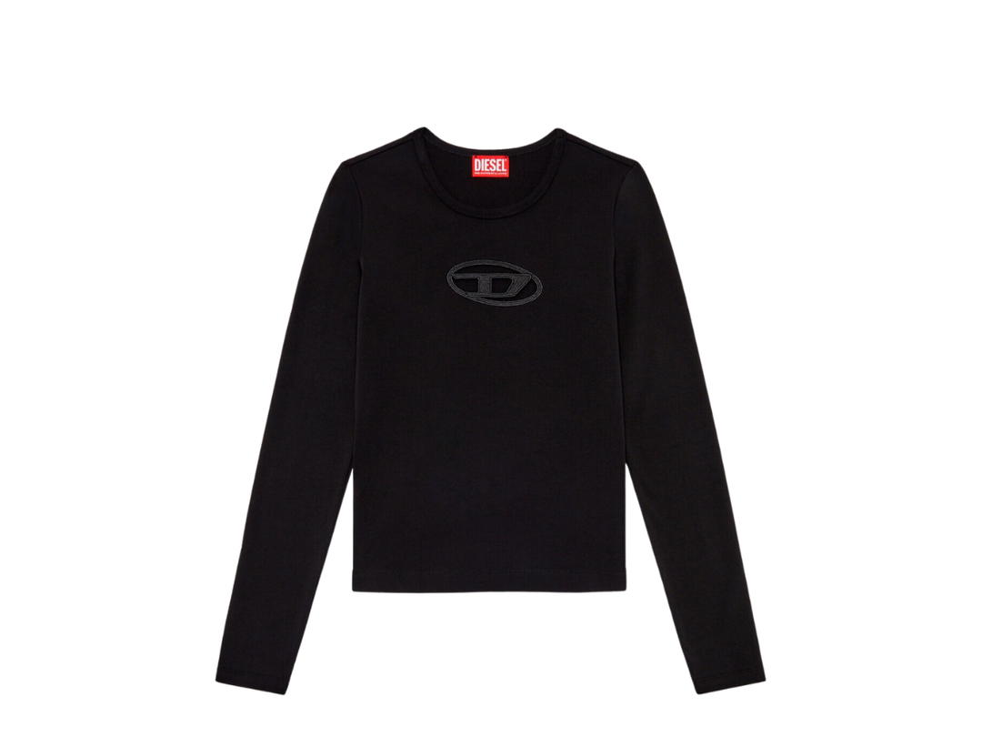 Diesel Diesel T-Angie LS T-Shirt With Cut-Out Logo Black
