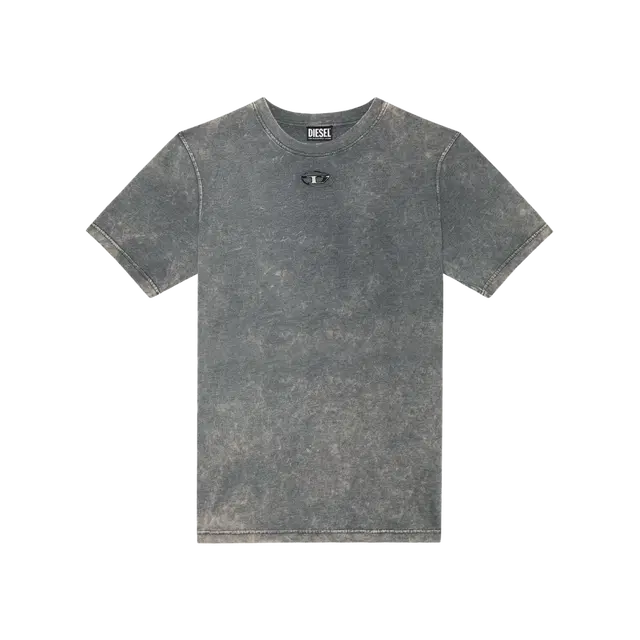 Diesel Diesel T-Just-G1 Overdyed T-Shirt with Logo Grey - view 2