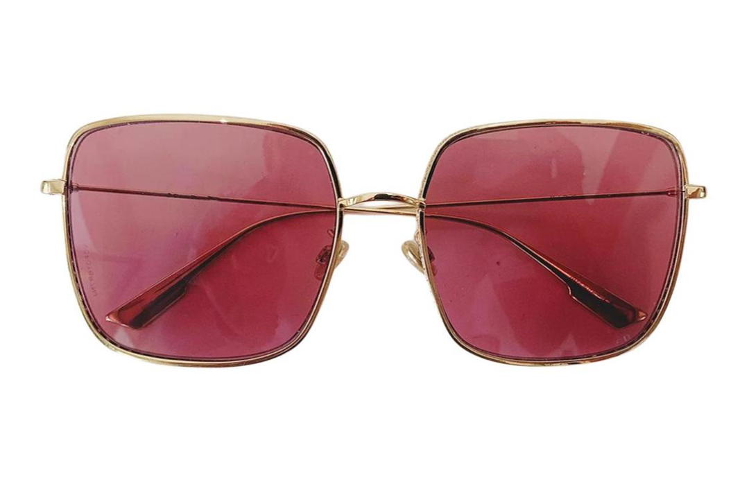 Dior Dior Rose Gold Square Sunglasses Unisex Gold