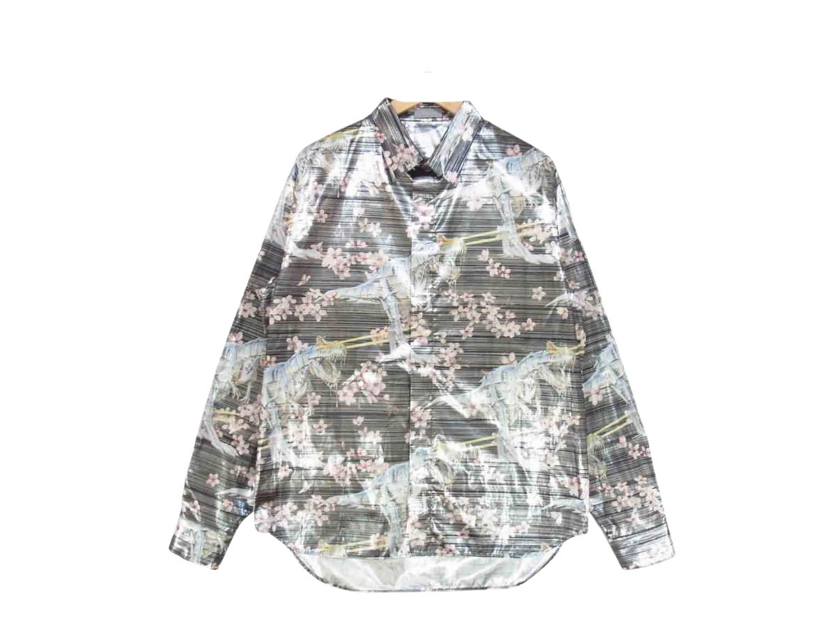 Dior Dior × Hajime Sorayama Dinosaur Robot Cherry Blossom Long Sleeve Shirt Black (SS19)