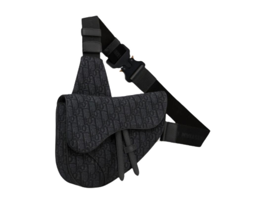 Dior Saddle Black Dior Oblique Jacquard