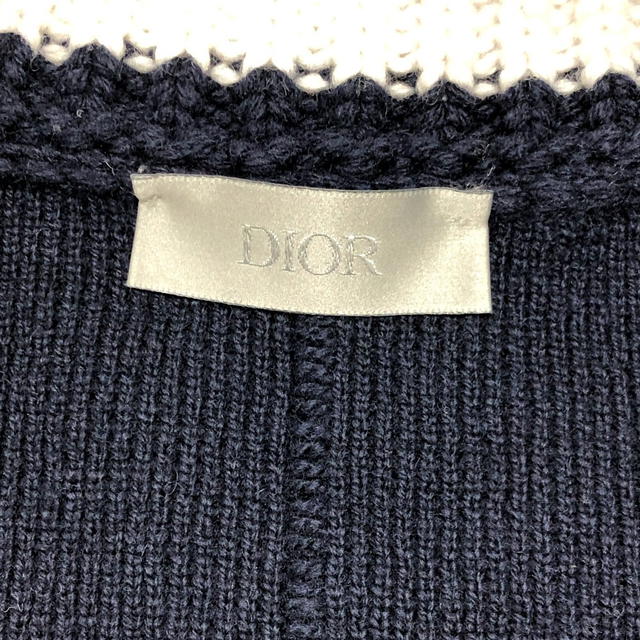 Dior Dior 033M630AT171 logo Sean Stussy Long sleeve knit sweater wool Navy x White - view 5