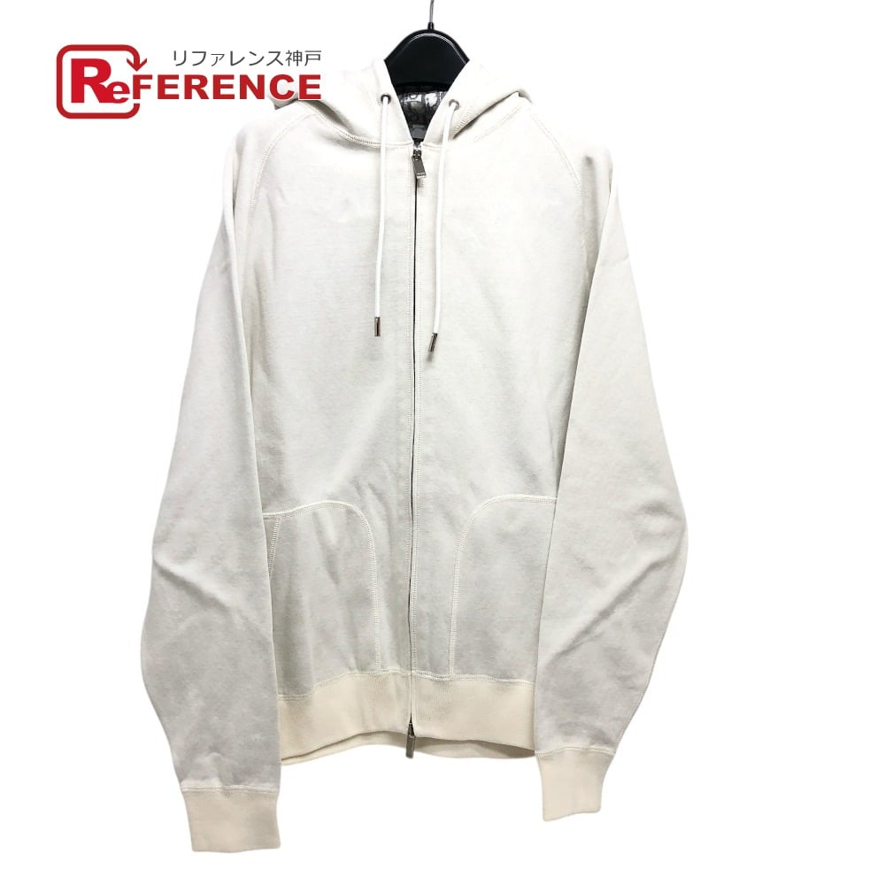 Dior Dior 113M221AT225 Oblique Zip-up Apparel Parka cotton / Cashmere White