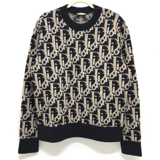 Dior Dior 193M638AT393 Oblique 21AW sweater wool Navy - view 2