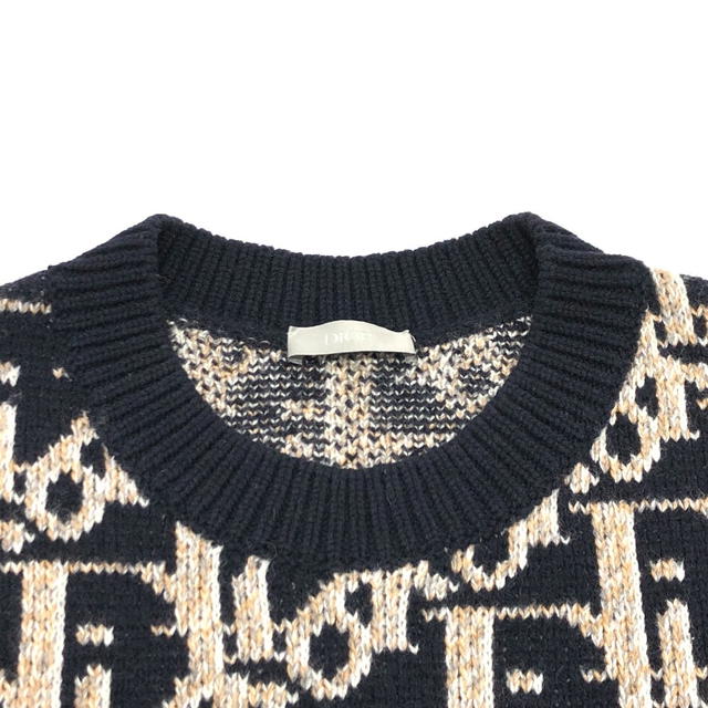 Dior Dior 193M638AT393 Oblique 21AW sweater wool Navy - view 4