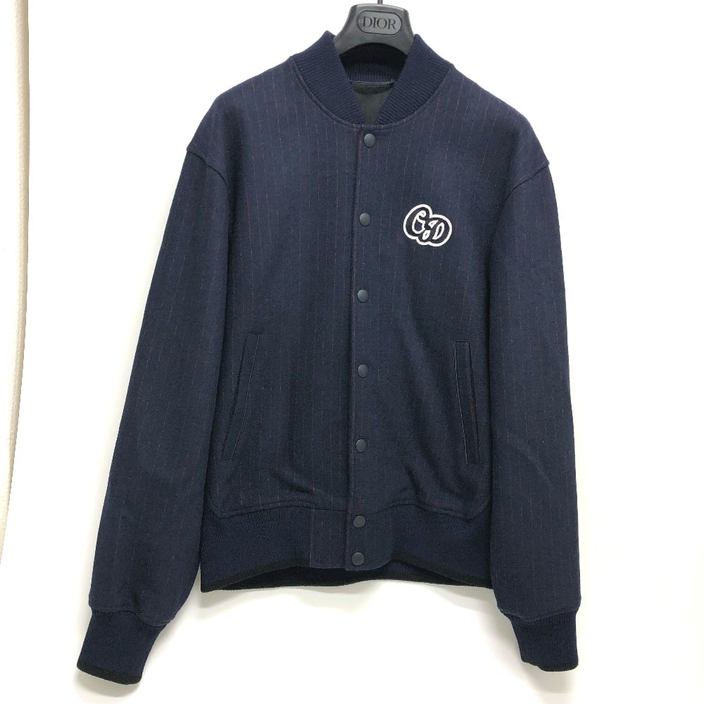 Dior Dior 213J431A0738 atelier street style Blouson Jacket wool / cotton Navy