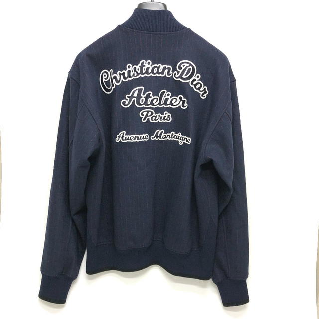 Dior Dior 213J431A0738 atelier street style Blouson Jacket wool / cotton Navy - view 3