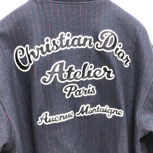Dior Dior 213J431A0738 atelier street style Blouson Jacket wool / cotton Navy - view 4