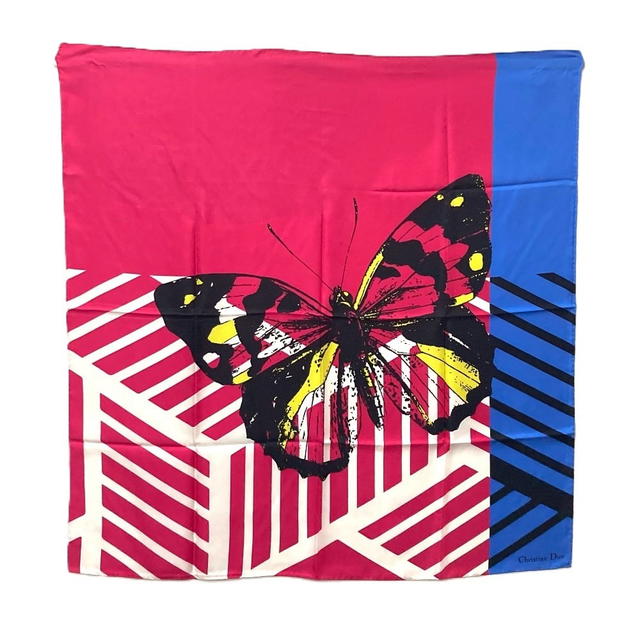 Dior Dior 22ANP090I610 Butterfly butterfly Scarf silk pink/blue - view 2