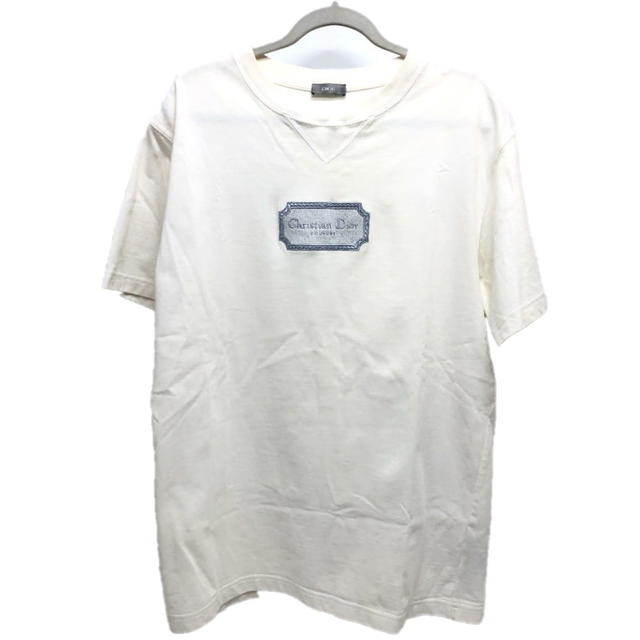 Dior Dior 243J685B0 logo embroidery Apparel Tops Short Sleeve T-Shirt cotton White - view 2