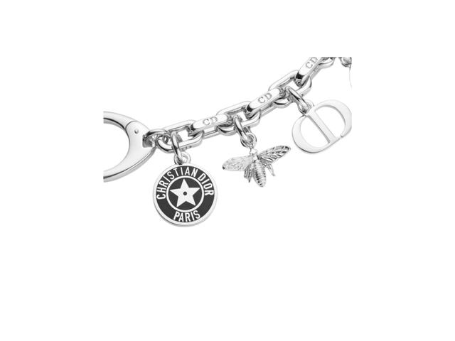 Dior Dior 30 Montaigne Bag Charm In Silver Finish Metal Black Lacquer - view 2