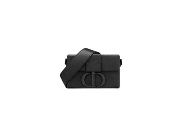 Dior Dior 30 Montaigne Box Bag In Black Ultramatte Grained Calfskin - view 1