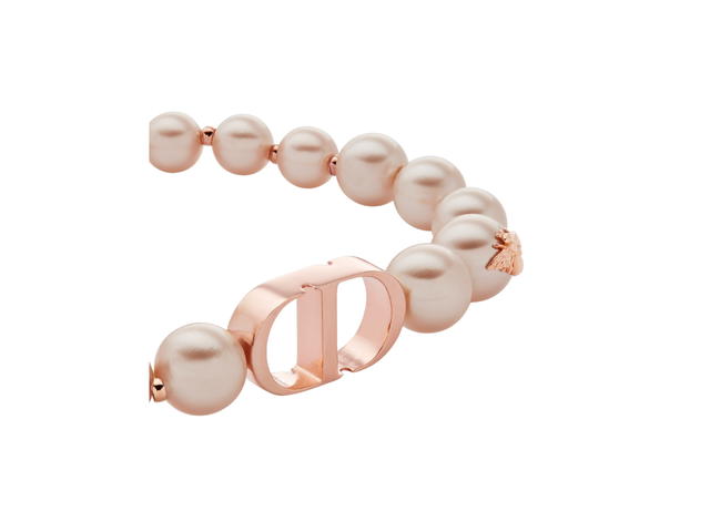 Dior Dior 30 Montaigne Bracelet In Bee And Star Detailing Pink-Finish Metal And Pink Resin Pearls - view 2