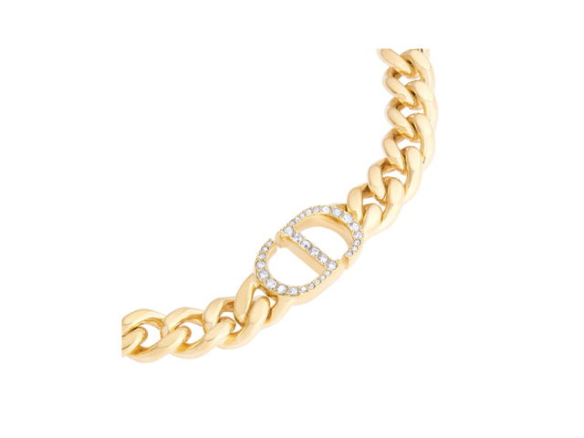 Dior Dior 30 Montaigne Bracelet In Gold-Finish Metal and Silver-Tone Crystals - view 2