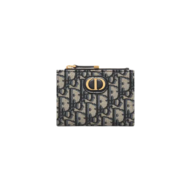 Dior Dior 30 Montaigne Dahlia Wallet Blue Dior Oblique Jacquard - view 1