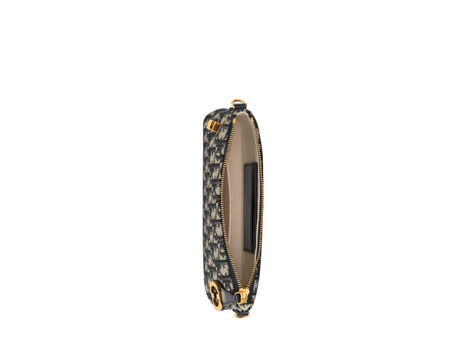 Dior Dior 30 Montaigne Dior Midi Mini Bag In Blue Dior Oblique Jacquard With Gold-Finish Metal Hardware - view 2