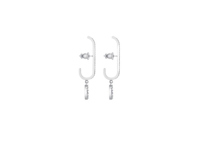 Dior Dior 30 Montaigne Earrings In Silver-Finish Metal And Silver-Tone Crystals - view 3