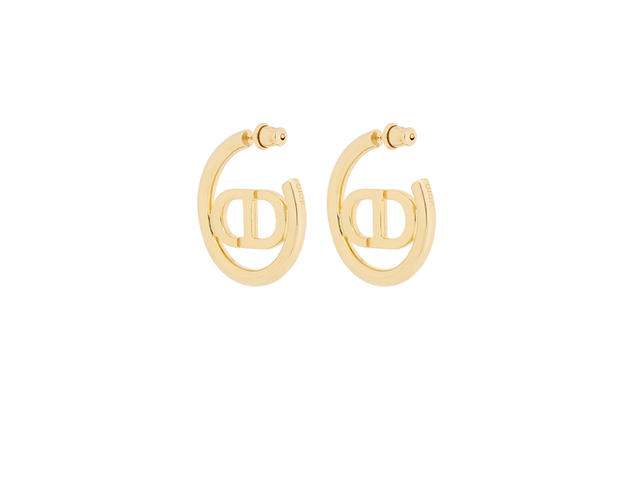 Dior Dior 30 Montaigne Earrings In White Resin Pearls With Gold-Finish Metal Hardware - view 2