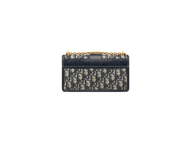 Dior Dior 30 Montaigne East-West Bag With Chain In Blue Dior Oblique Jacquard - view 2