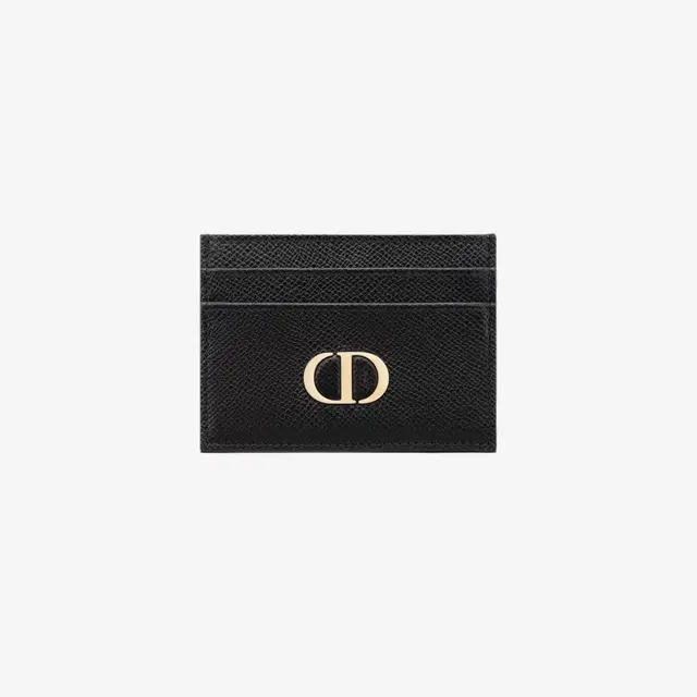 Dior Dior 30 Montaigne Five Slot Card Holder Grained Calfskin Black - view 1